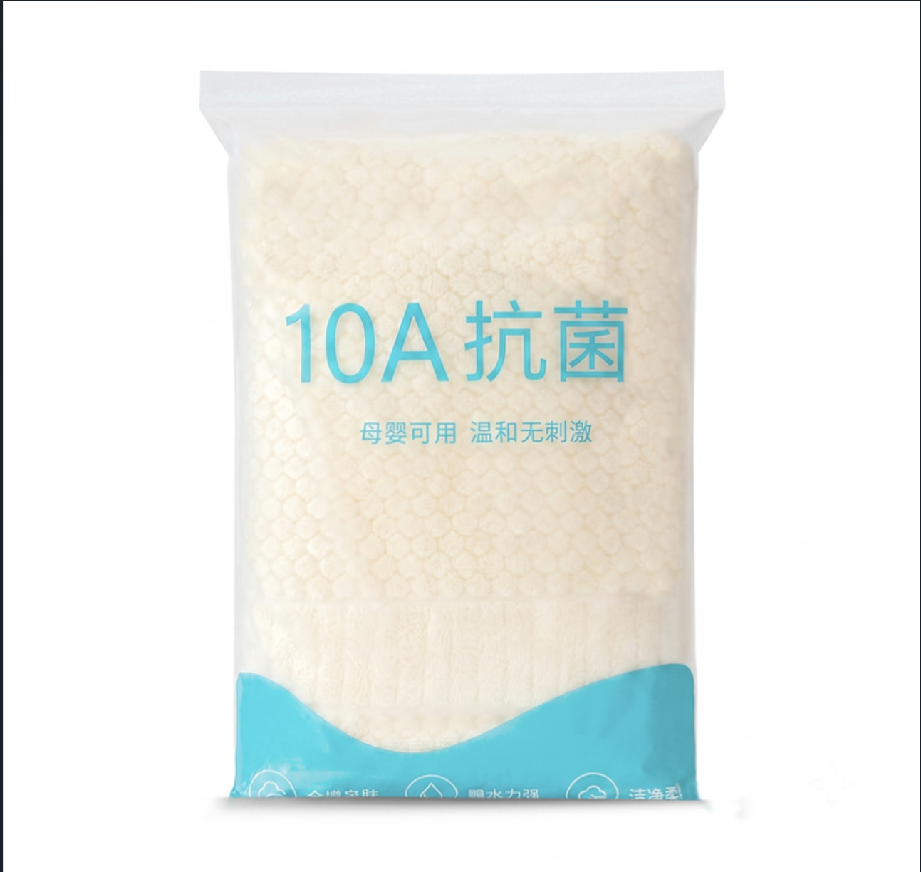 三利TD6261 嘉鸿德花样年华浴巾142*69cm 纯棉 10A抗菌 乳白色(计价单位:条)高清大图