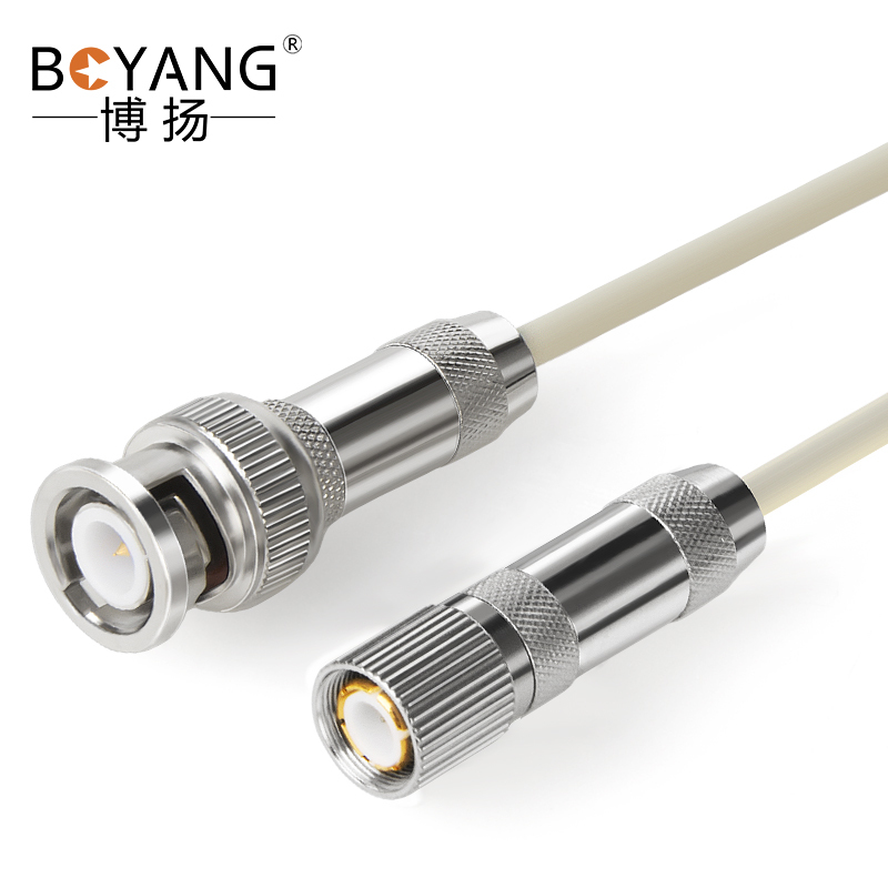 博扬 2M跳线BNC-L9 2M兆E1接头成品跳线 syv-75-2-1同轴电缆DDF转接跳线 1芯 1米