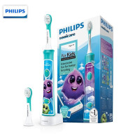 PHILIPS飞利浦电动牙刷蓝牙版宝宝儿童声波震动牙刷2种模式HX6322/04 蓝色 APP互动 自带2支刷头