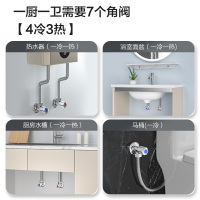 九牧卫浴官方旗舰角阀铜三角阀冷热水马桶热水器水阀门开关4分水龙头家用74055/44055