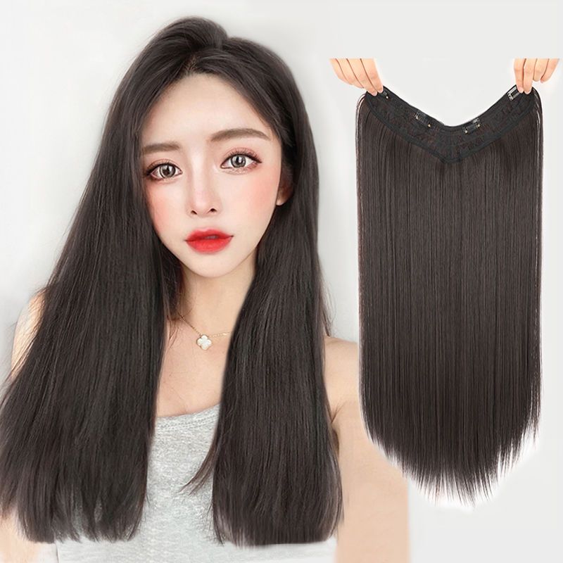 假发片女假发片一片式假发女长直发自然无痕中长发仿真假发接发片