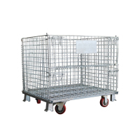 安赛瑞(SAFEWARE)折叠式仓储笼车 80×60×64cm 承重0.5t 带轮