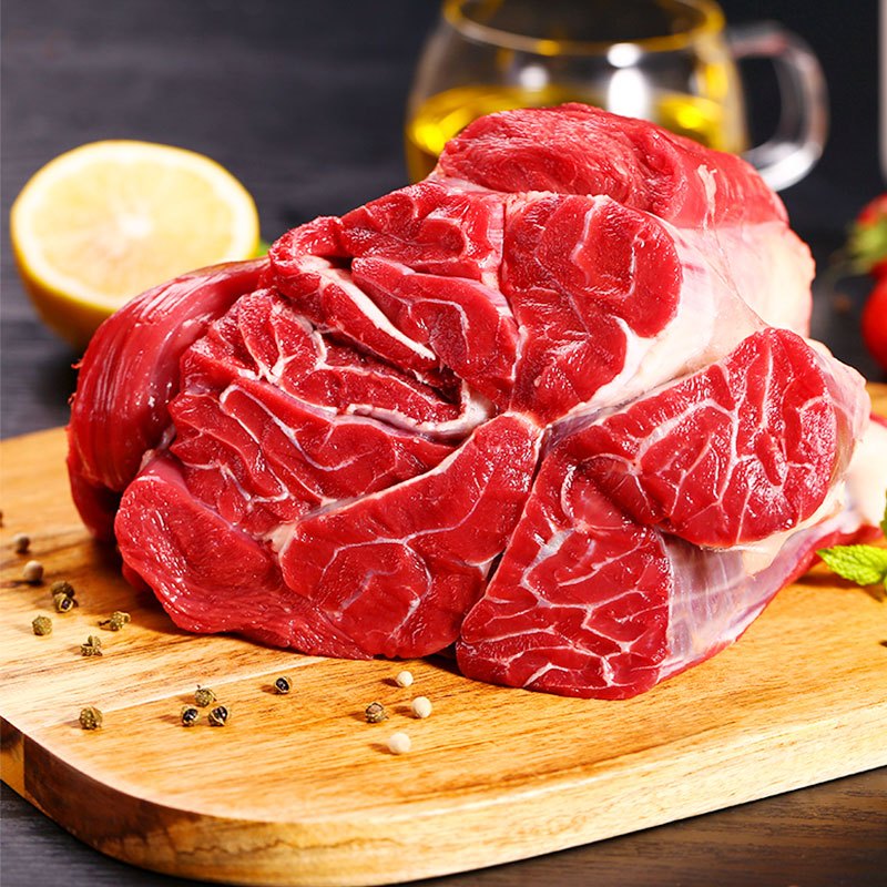 宁夏西吉货出六盘精选农户散养六盘山肉牛宁夏黄牛肉腱子肉2斤生鲜