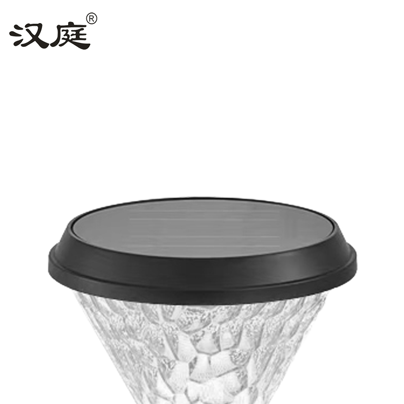 汉庭 小圆形太阳能草坪灯 160*630mm-白光暖光高清大图