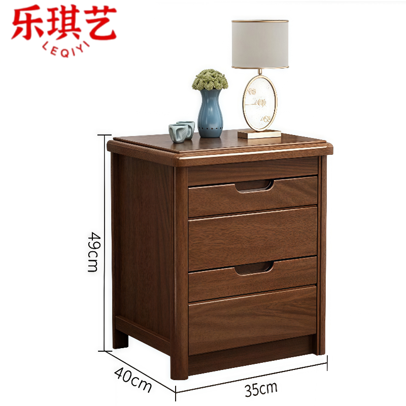 乐琪艺床头柜木质g07个高清大图
