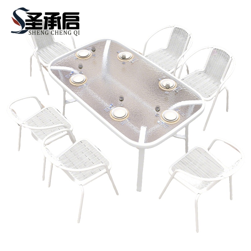 圣承启 桌椅 150cm+6椅 套高清大图