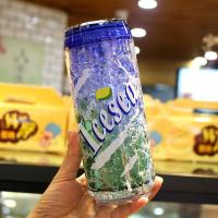 韩版男女学生碎冰杯小容量双层直身冰酷杯韩国随手杯易拉罐饮水杯 冰杯 280毫升绿色