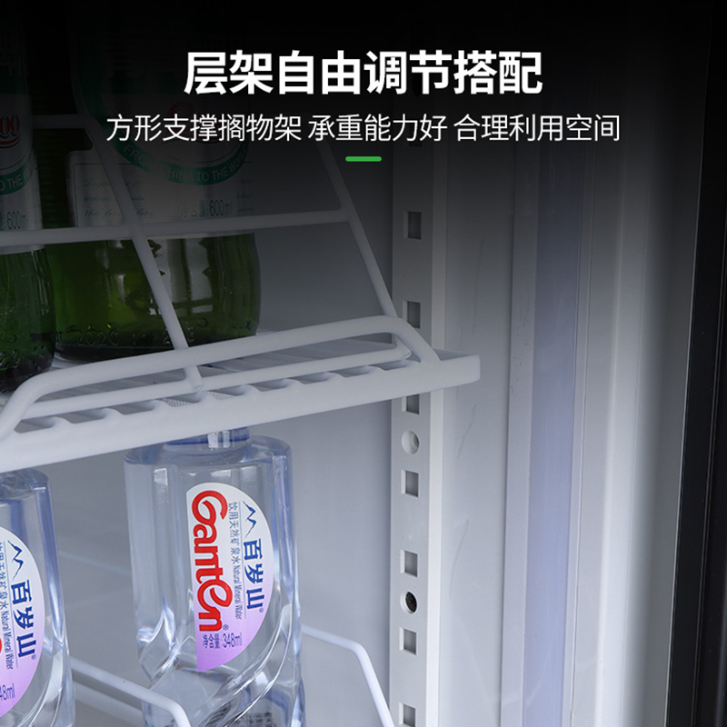 友田(YOUTIAN展示柜商用立式冷藏单门便利店保鲜饮料柜超市冰箱酒吧啤酒柜303L单门铝合金直冷
