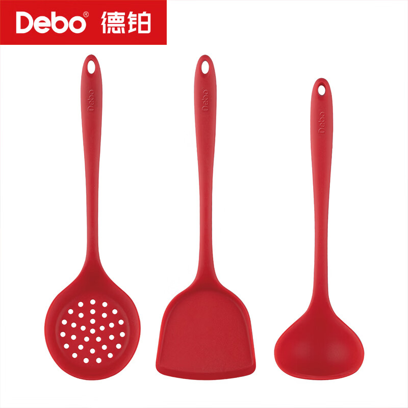 德铂(Debo) DEP-760 温迪 3件套 大铲+漏勺+汤勺(单位:套)红色