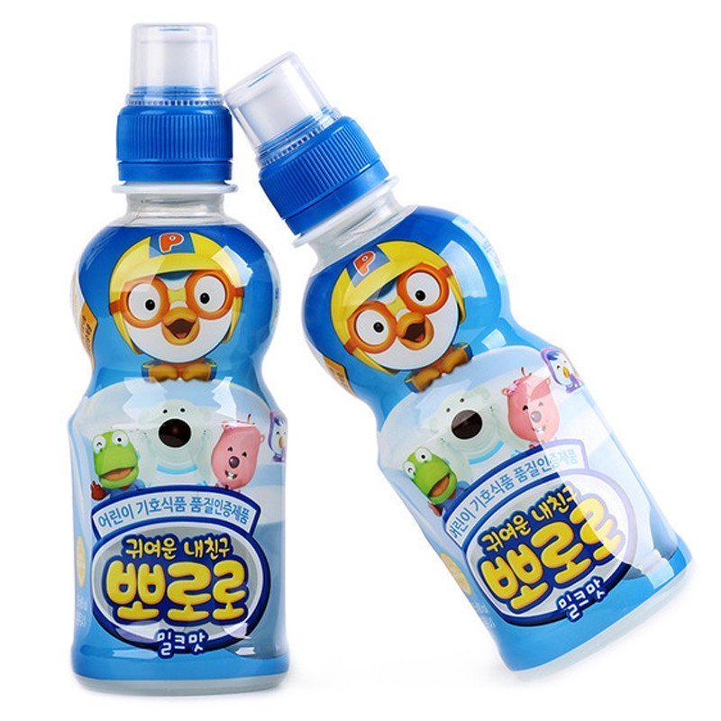 啵乐乐韩国进口牛奶味饮料235ml/瓶