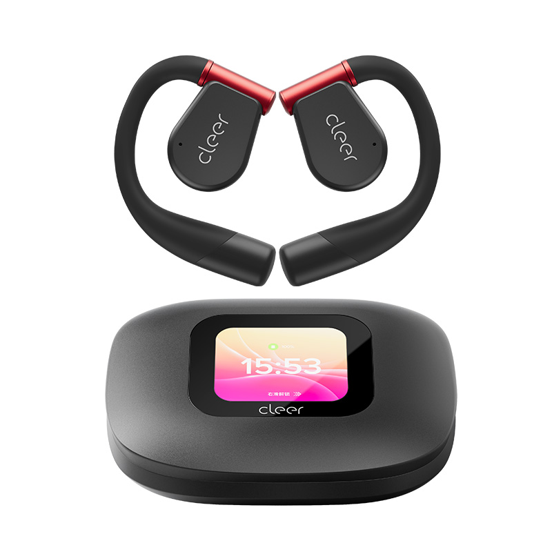cleer ARC3 运动版暗夜红派克套装无线耳机挂耳式设计内置麦克风无线音乐享受高清大图