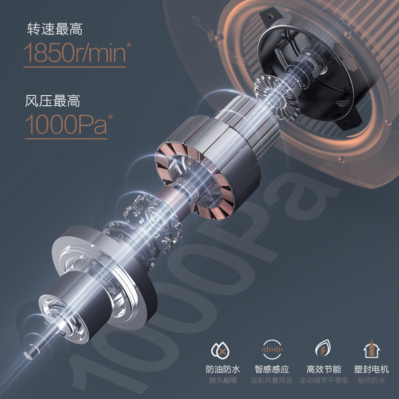 華帝(vatti)XS510智感恒吸油烟机25m3/min 大吸力 1000Pa大静压 深腔拢吸 挥手控制 高频 自动