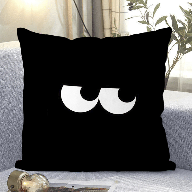 搞怪可爱表情抱枕家居可拆洗靠垫办公室午睡专用枕靠枕高清大图