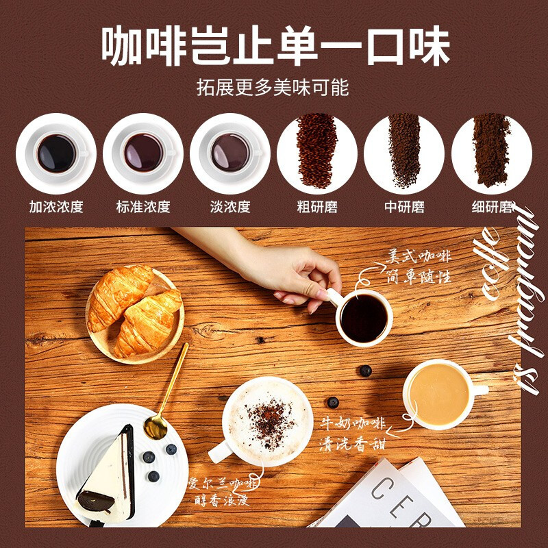 松下(Panasonic)家用美式全自动咖啡机磨粉机磨豆机咖啡机 智能保温豆粉两用自动清洁 NC-A701 黑色高清大图
