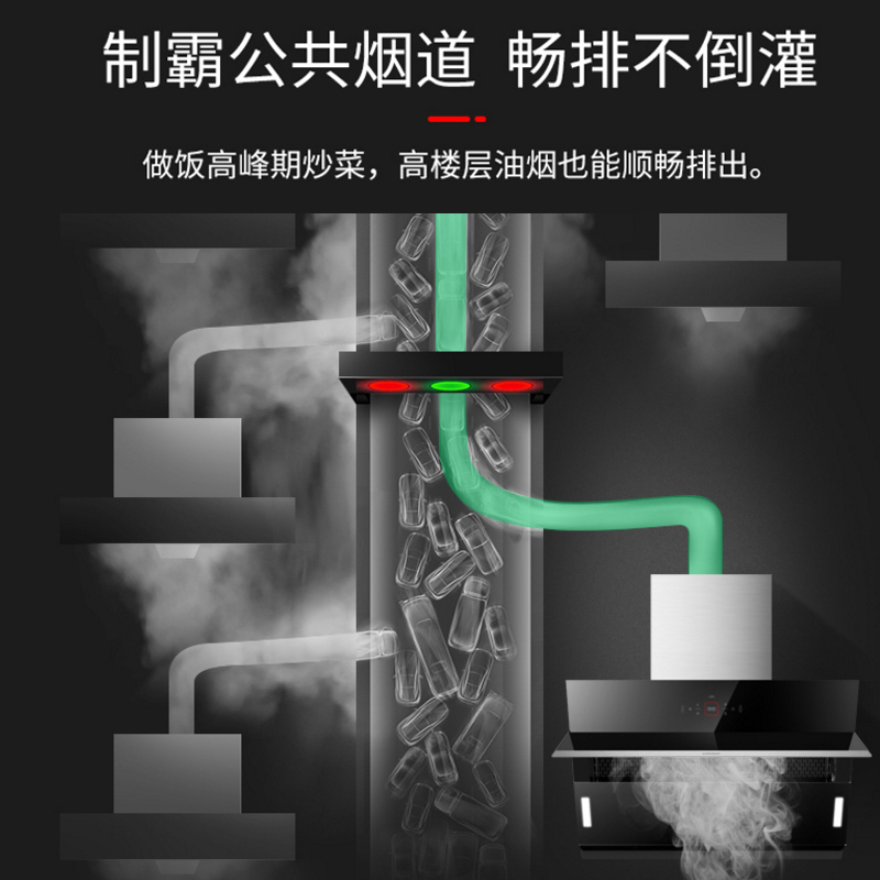 德意(DE&E)A6系列22立方大吸力 电热自清洁 挥手智控抽油烟机烟灶套装865Pro+772G(需液化气详询客服)