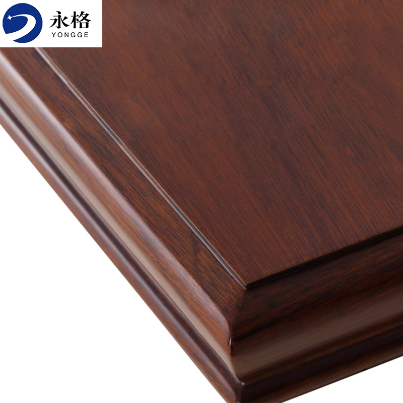 永格办公家具老板桌总裁桌经理桌大班台办公桌油漆贴实木皮经理桌 1.6米单桌+活动柜+侧柜