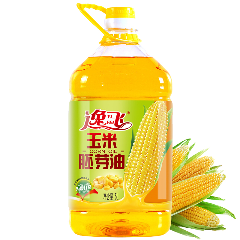 逸飞 非转基因玉米胚芽油5L 物理压榨一级食用油