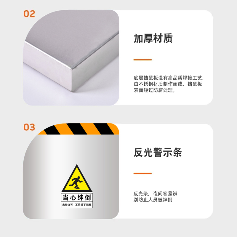 馨飞虎定制不锈钢挡鼠板防鼠板单面/厘米高清大图