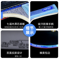 红双喜(DHS)乒乓球拍天极蓝蓝海绵高级9星狂飙直横兵乓球单拍1只