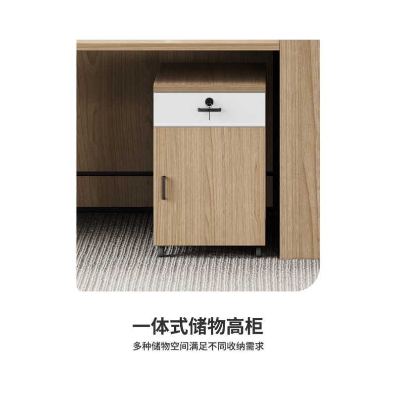 铭思达屏风办公桌四人位含柜套高清大图