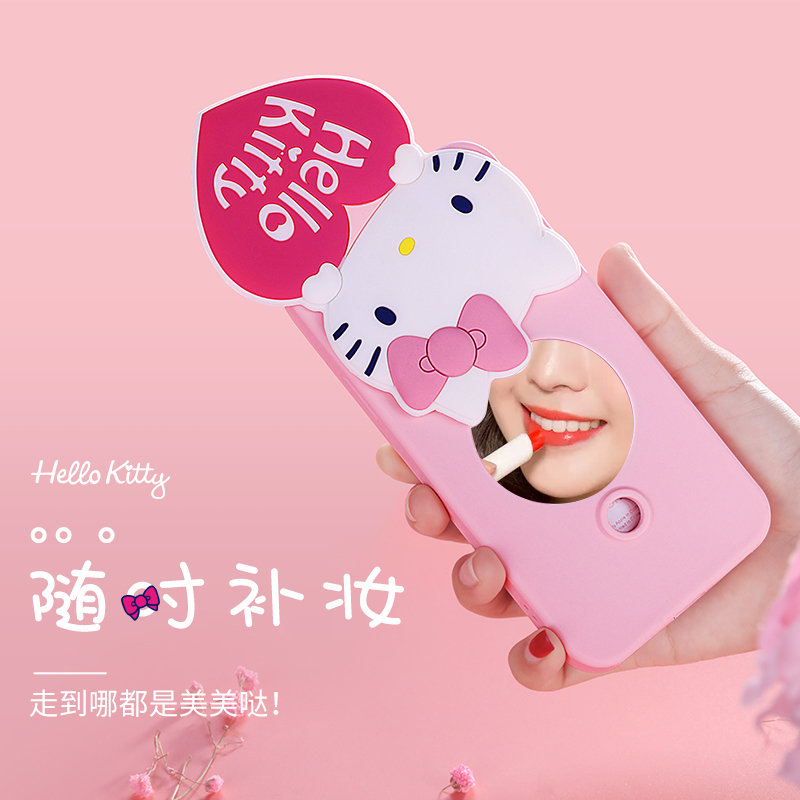 Holle kitty苹果x手机壳防摔防撞保护套 防刮耐磨不伤机柔软硅胶壳 可爱迷人少女款 美乐帝玫红