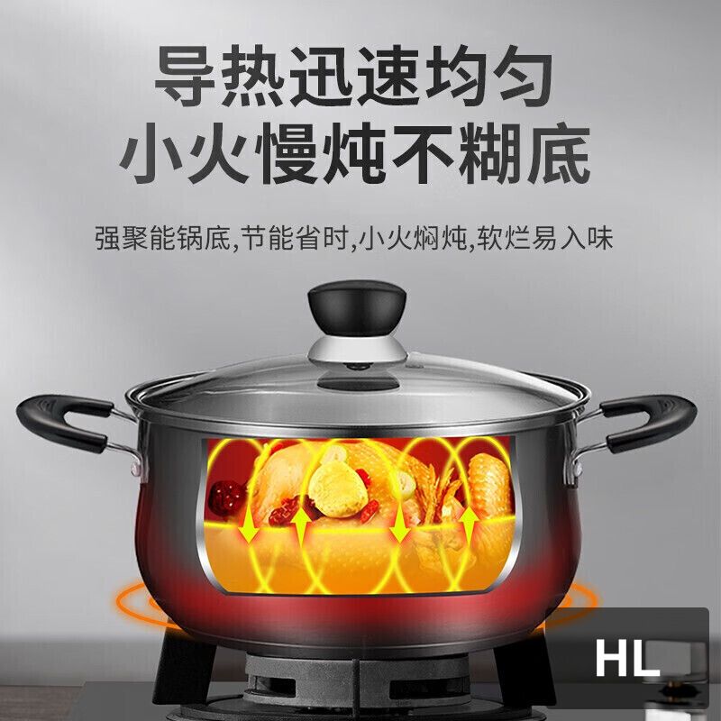 苏泊尔好帮手不锈钢复底汤锅ST22H3高清大图