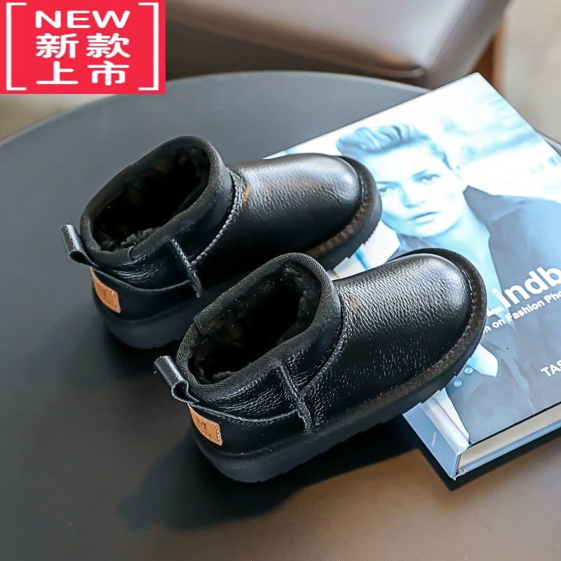 可莉允儿童雪地靴2022冬款男童宝宝大棉鞋防水防滑加厚保暖女童靴子图片