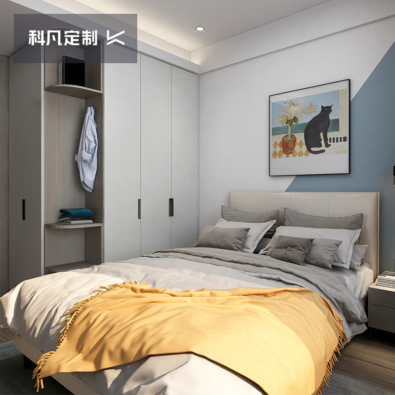 科凡全屋定制现代简约家用卧室储物衣柜衣帽间收纳柜子预付金