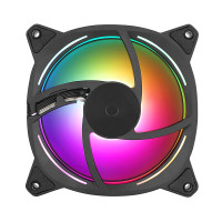 [99元5个]航嘉(Huntkey) GX120北极圈ARGB 12cm机箱幻彩低噪风扇 5V神光同步风扇黑色