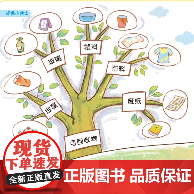 垃圾分类绘本科普百科绘本垃圾分类书儿童绘本3–6岁幼儿园绘本阅读大班小班中班幼儿启蒙早教书两三岁 宝宝故事书保护环境绘本高清大图