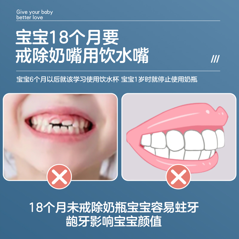 恒贝乐宽口径7cm食品级硅胶吸管鸭嘴适配可么多么奶瓶仿母乳防胀气宝宝使用断奶神器高清大图