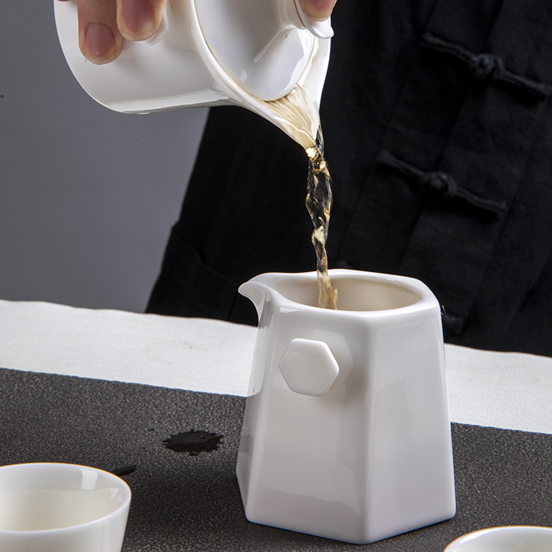 唐宏坊茶具套装 德化白瓷 羊脂玉瓷功夫茶整套茶壶茶杯 办公室陶瓷 功夫茶具套装 羊脂玉瓷茶具套装