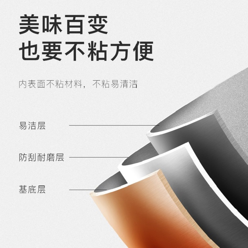 苏泊尔(SUPOR)炫彩不粘煎锅少油烟易清洗牛排牛扒煎鸡蛋千层烙饼厚蛋烧燃气电磁炉通用EJ26MP01 26CM