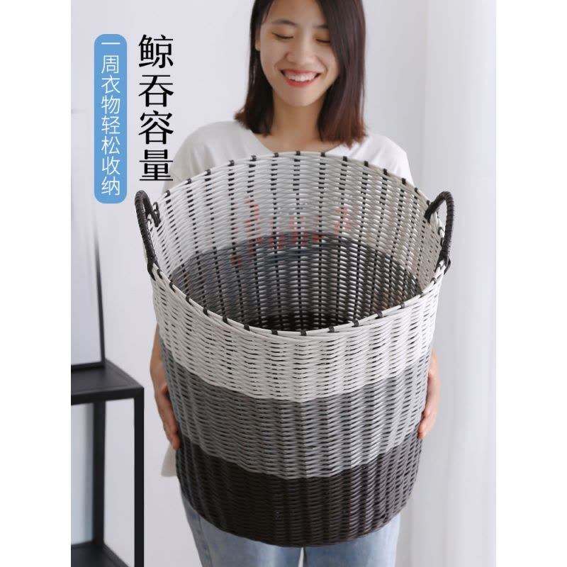 脏衣篮洗衣篮脏衣服收纳筐家用衣篓装放衣服框藤编篮子脏衣篓图片