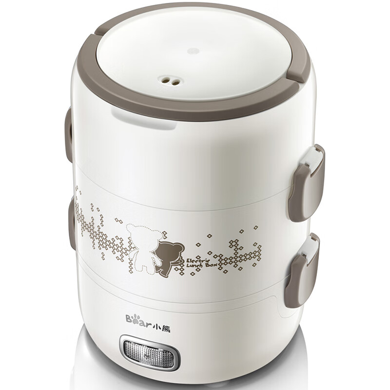 小熊(Bear)电热饭盒三层可插电不锈钢煮蒸热饭神器2升上班族学生加热保温饭盒 DFH-S2358高清大图