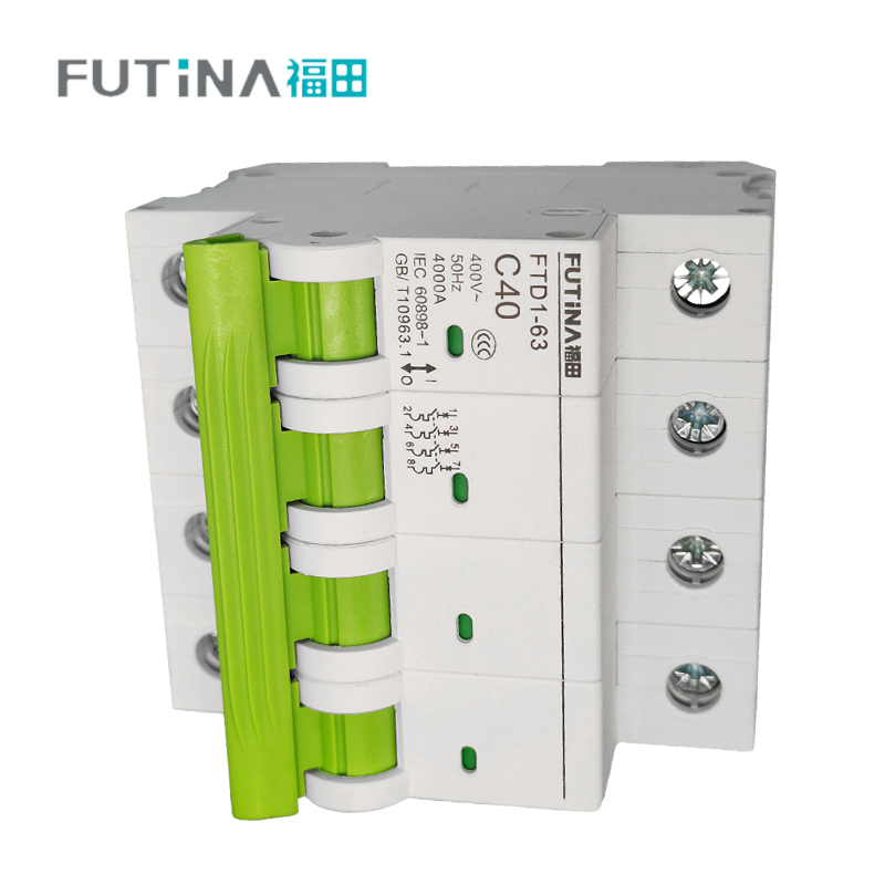 福田 小型断路器空开 家用空气开关小型断路器不带漏保 4P40A 单位:个高清大图