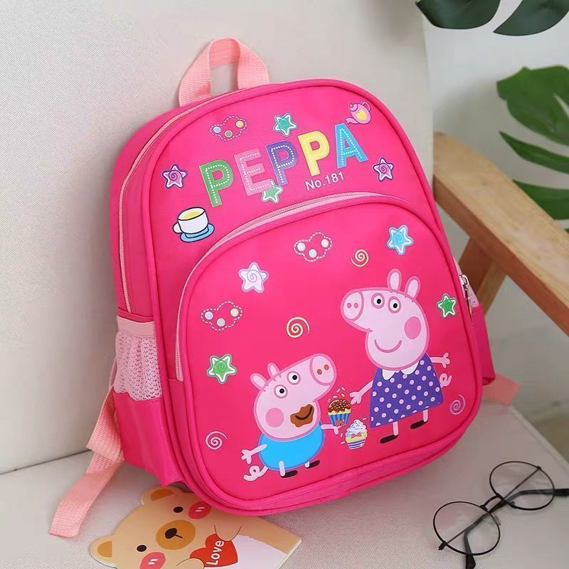 幼儿园小班书包可爱小猪佩奇背包男女童235岁小书包宝宝双肩包黑色