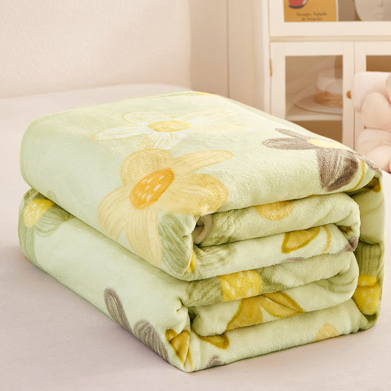 约克罗兰四季毛毯冬季双人加厚保暖200*230cm学生宿舍保暖毛毯绵柔温感毯高清大图