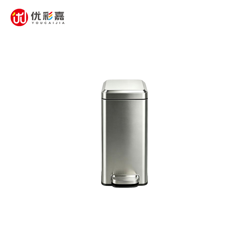 优彩嘉 不锈钢夹缝踏垃圾桶 9L LJT11 个高清大图