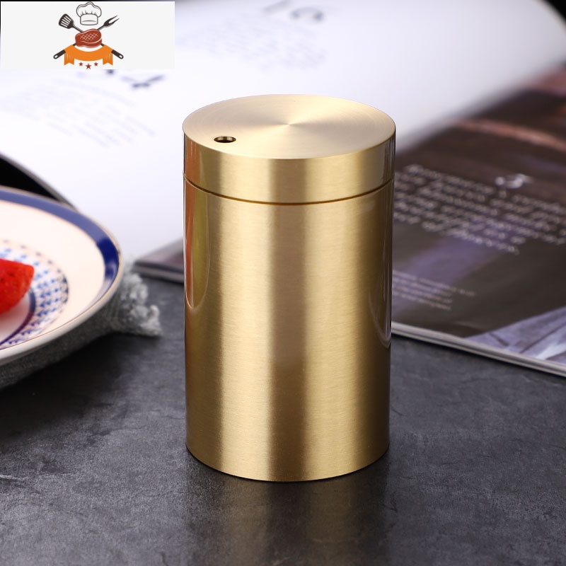 纯铜牙签筒北欧式创意家用牙签罐便携带饭店餐厅客厅牙签盒 敬平 传统牙签筒