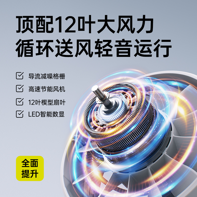 几素 (JS) 手持风扇 Life7-3600mAh 陨石黑高清大图