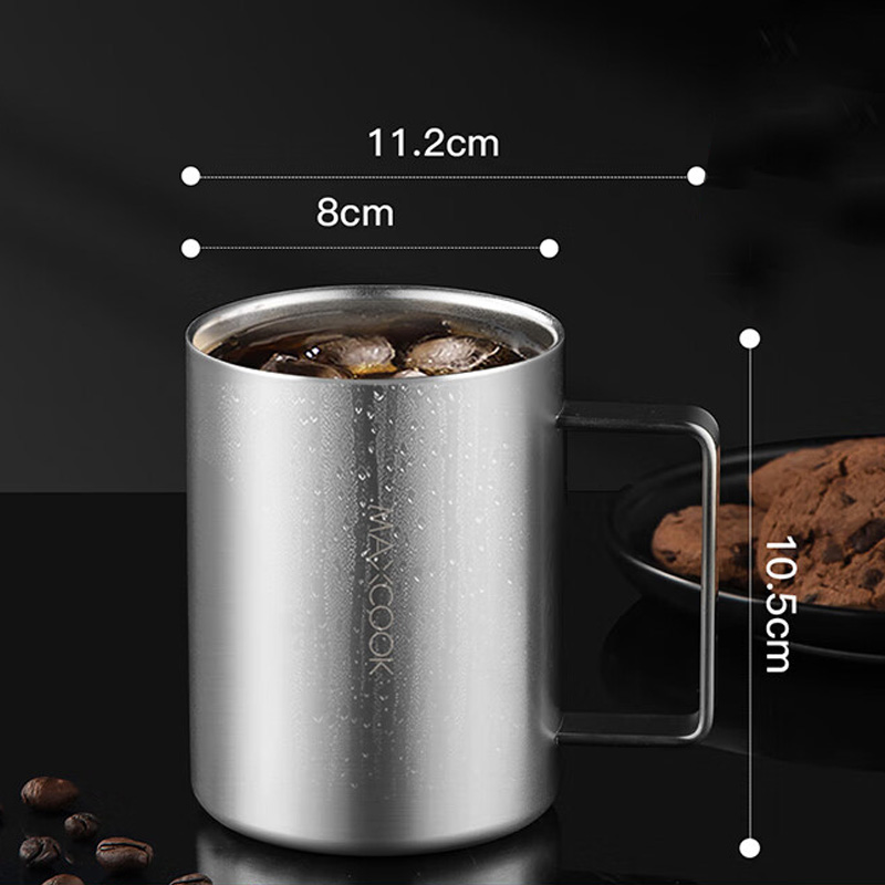 MAXCOOK马克杯400ml316不锈钢双层MCB8708高清大图