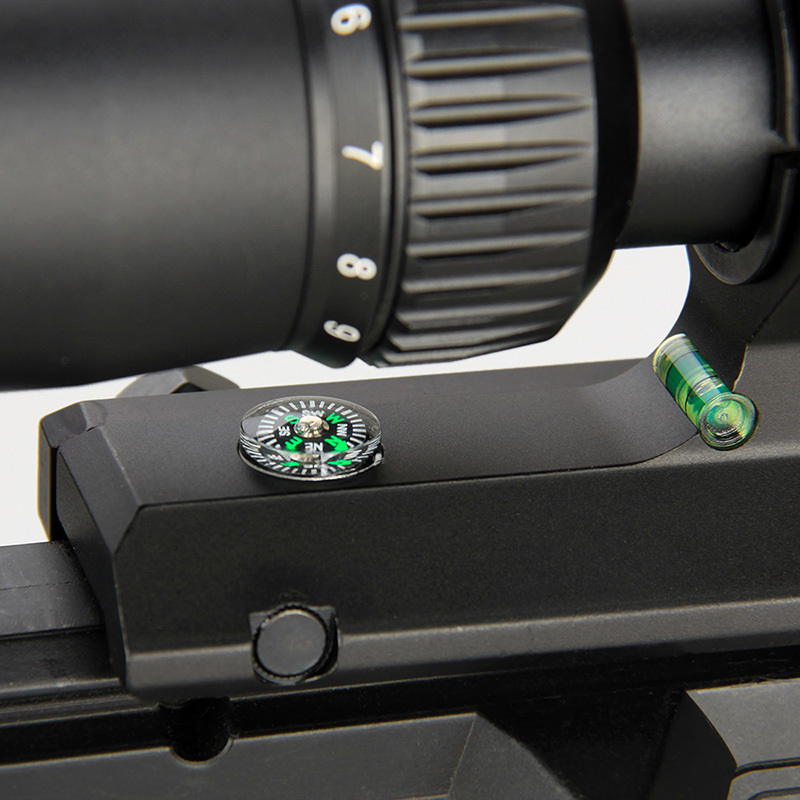 瞄准器夹具25.4MM30MM管径通用20MM导轨高宽连体带侧导轨带水平仪指南针支架激光瞄夹具