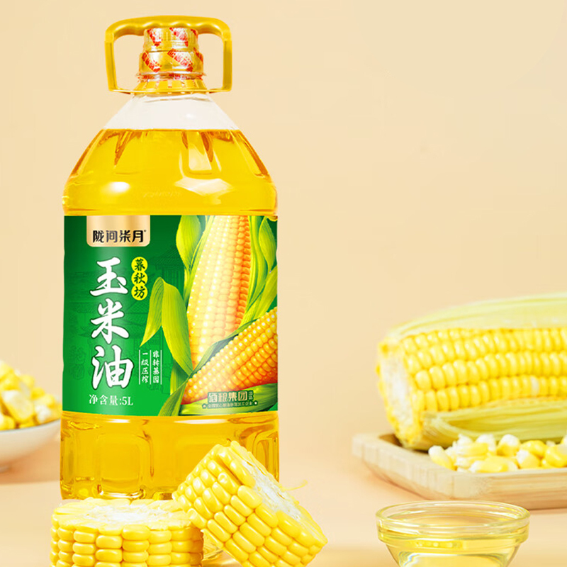 陇间柒月玉米油5L低温压榨非转基因暮秋坊玉米油清香醇正高清大图