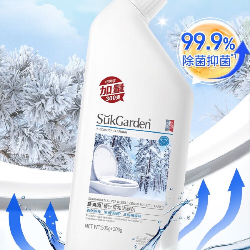 蔬果园 洁厕剂 清新去异味 银针雪松洁厕剂 800g高清大图