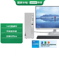 联想(Lenovo)天逸510s 台式机电脑整机 (14代i5-14400 32G 1T+512G SSD wifi6 蓝牙 Win11)23.8英寸 商用家用办公学习 定制