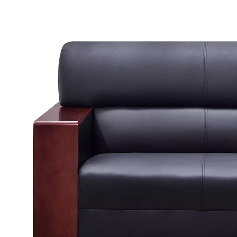 正斌办公沙发简约现代沙发商务接待会客西皮沙发三人位高清大图