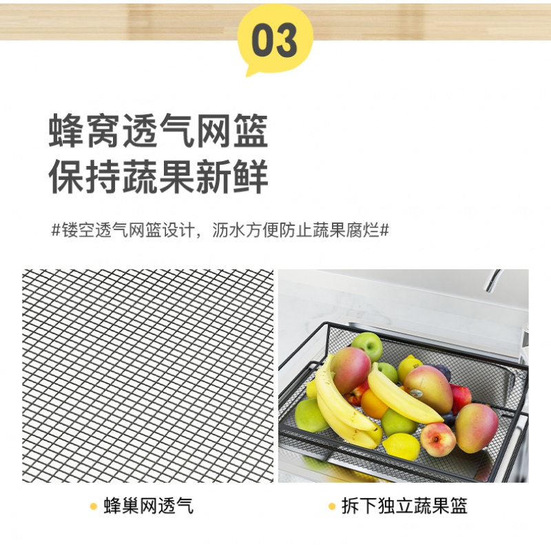 厨房收纳置物架子小推车调料架蔬菜篮子卫生间床头落地式多层高清大图