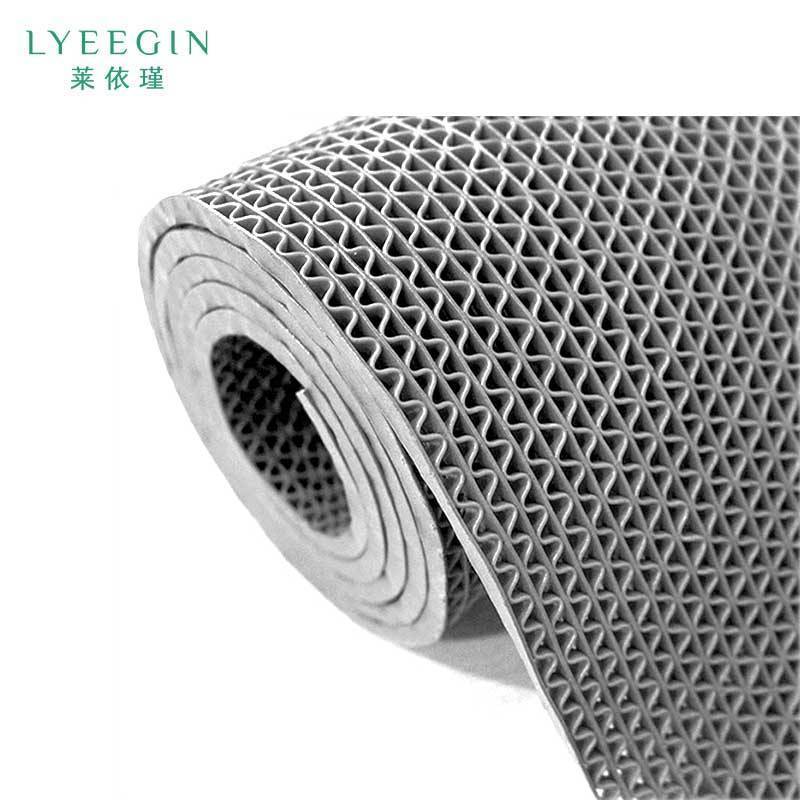 莱依瑾 LYEEGIN S型镂空地垫 灰色宽1.8m(厚4.5mm)米高清大图