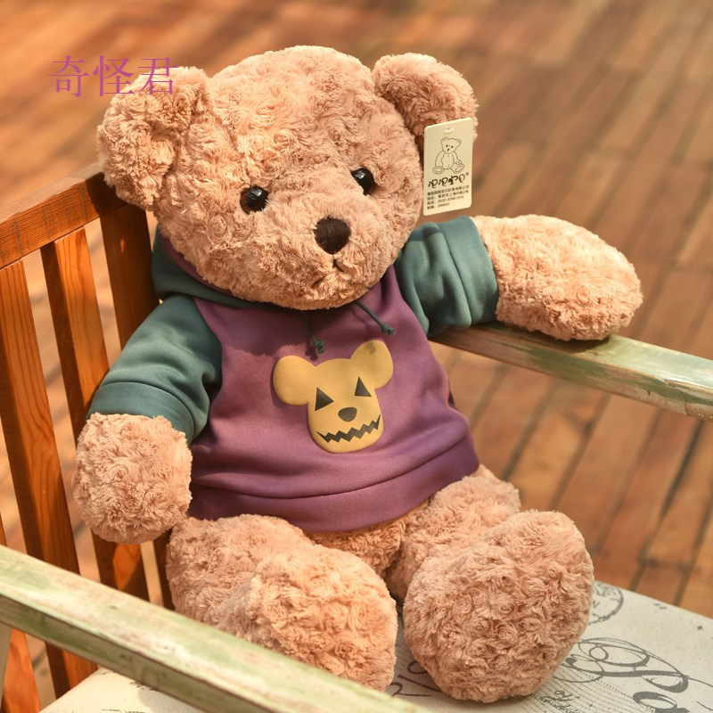 奇怪君毛绒大号穿卫衣熊可爱抱抱熊女孩生日送孩子
